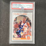 1990-91 NBA Hoops #202 Maurice Cheeks Signed Card AUTO PSA Slabbed Knicks