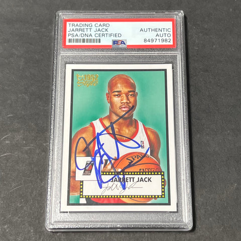 2005-06 Topps 1952 Style #136 Jarrett Jack Signed Card AUTO PSA Slabbed Trail Blazers