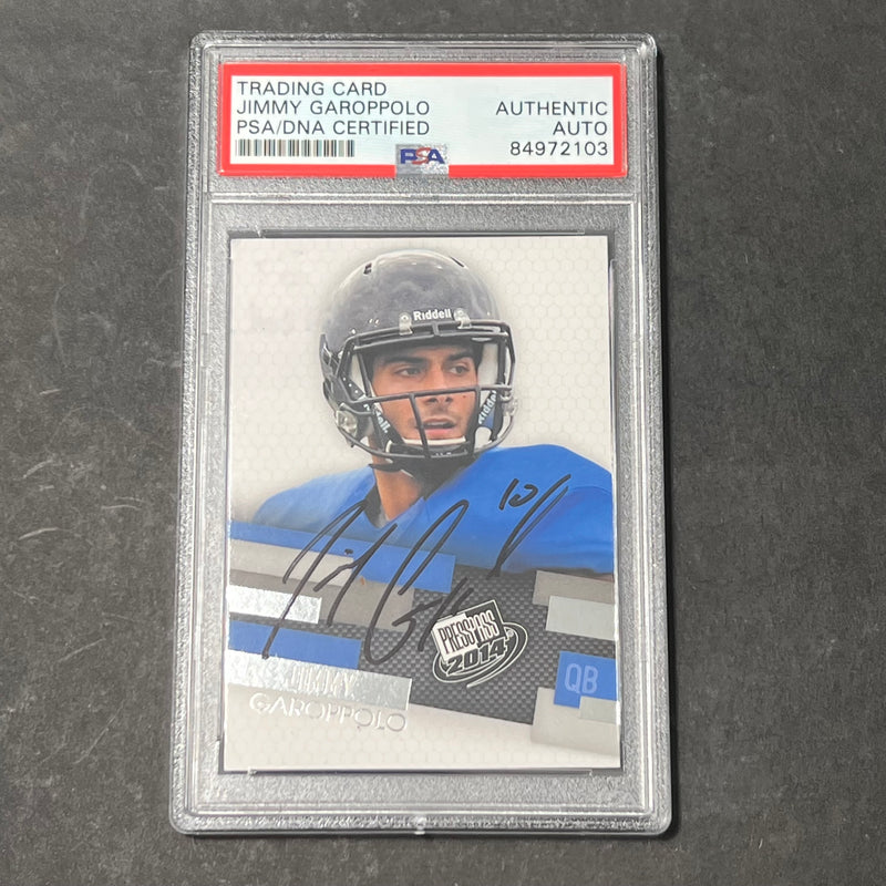 2014 PressPass #20 Jimmy Garoppolo Signed Card AUTO PSA Slabbed 49ers