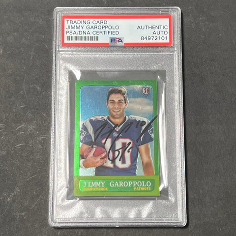 2014 Topps RC #8 Jimmy Garoppolo Signed Card AUTO PSA Slabbed Patriots