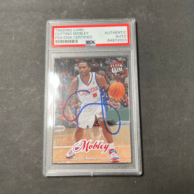 2007-08 Fleer Ultra #77 Cuttino Mobley Signed Card AUTO 10 PSA Slabbed Clippers
