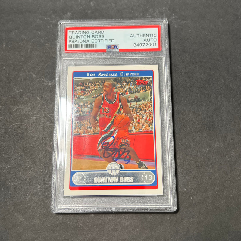 2006-07 Topps Basketball #144 Quinton Ross Signed Card AUTO PSA Slabbed Clippers