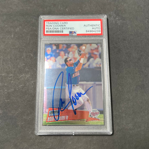 2000 Topps Stadium Club #31 Ron Coomer Signed Card AUTO PSA Slabbed Twins