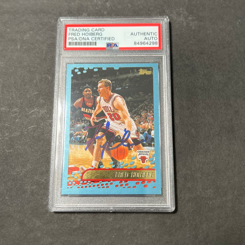 2001-02 Topps #196 Fred Hoiberg Signed Card PSA Slabbed Bulls