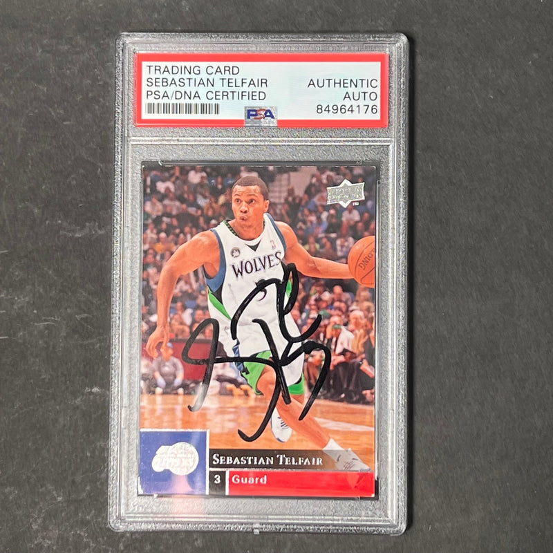 2009-10 Upper Deck #108 Sebastian Telfair Signed Card AUTO PSA/DNA Slabbed Clippers