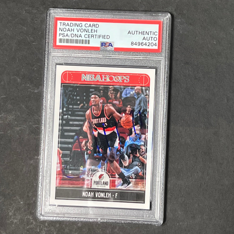 2017-18 NBA Hoops #235 Noah Vonleh Signed Card AUTO PSA/DNA Slabbed Portland Trail Blazers