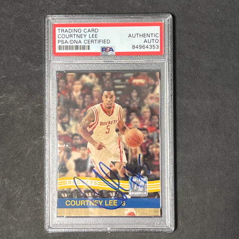 2010-11 Panini Donruss #85 Courtney Lee Signed Card AUTO PSA Slabbed Rockets