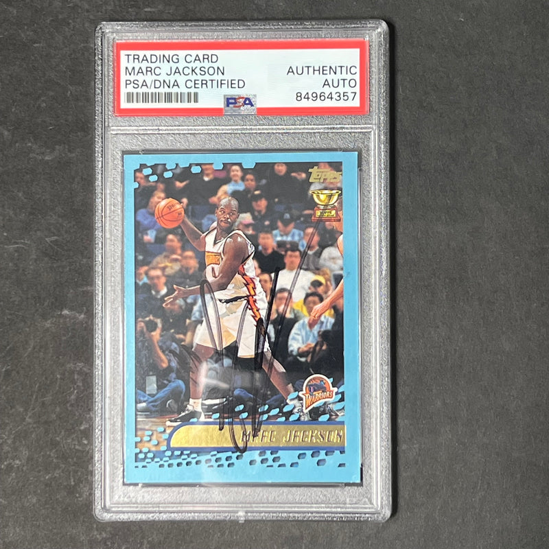 2001-02 Topps #74 Marc Jackson Signed Card PSA Slabbed Warriors
