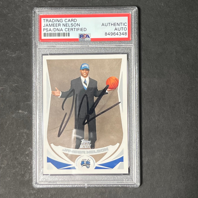 2004-05 Topps #240 JAMEER NELSON Signed Card AUTO RC PSA Slabbed Magic