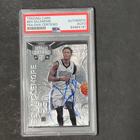 2014-15 Panini Totally Certified #32 Ben McLemore Signed Card AUTO PSA Slabbed Kings
