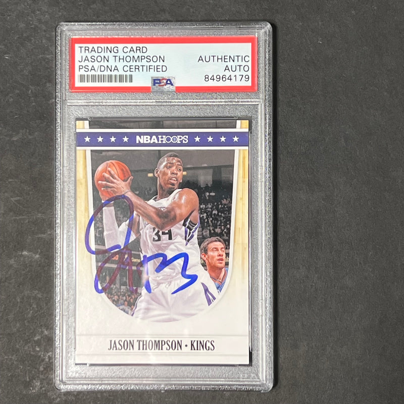 2011-12 Panini Hoops #211 Jason Thompson Signed Card AUTO PSA Slabbed Kings