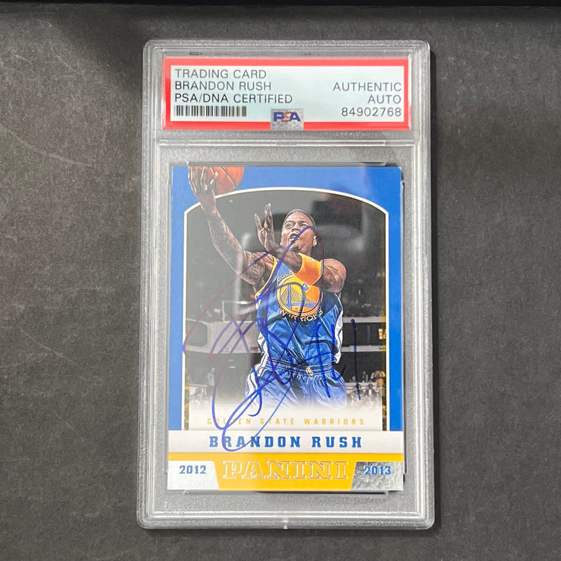 2012-13 Panini Basketball #22 Brandon Rush Signed Card AUTO PSA Slabbed Warriors
