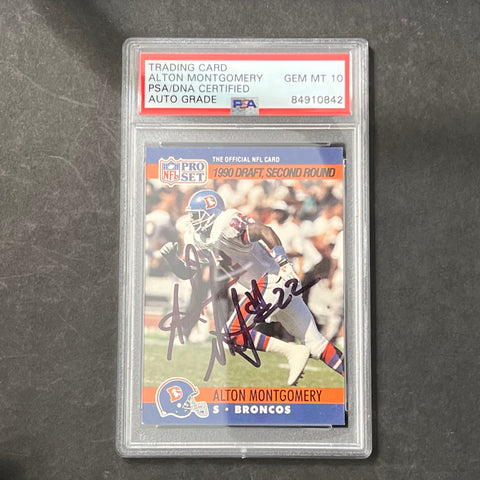 psa graded nfl cards 1990 NFL Pro Set #721 Alton Montgomery Signed Card AUTO 10 PSA Slabbed – Golden State Memorabilia