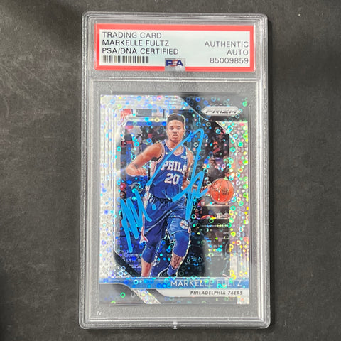 2018-19 Panini Prizm #229 Markelle Fultz Signed Card PSA Slabbed RC 76ers