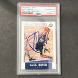 2015-16 NBA Hoops #65 Alec Burks Signed Card AUTO PSA Slabbed Jazz