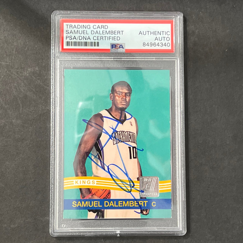 2010-11 Donruss #225 Samuel Dalembert Signed Card AUTO PSA Slabbed Kings