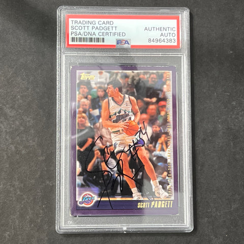 2000-01 Topps #257 Scott Padgett Signed Card AUTO PSA Slabbed Jazz