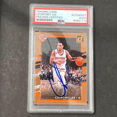 2017-18 Panini Donruss #100 Courtney Lee Signed Card AUTO PSA Slabbed Knicks