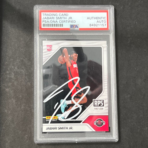 2022-23 Panini Instant #1 Jabari Smith Jr Signed Card AUTO PSA RC Slabbed Houston