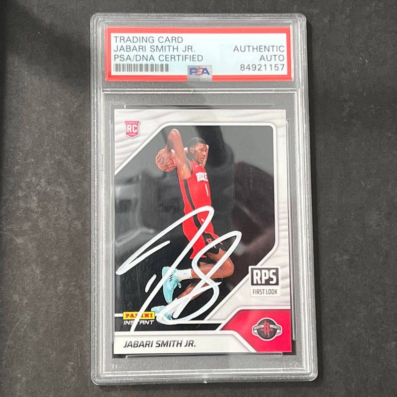 2022-23 Panini Instant #1 Jabari Smith Jr Signed Card AUTO PSA RC Slabbed Houston