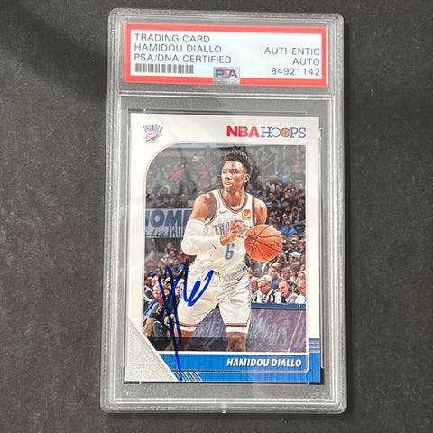 2019-2020 Panini NBA Hoops #131 Hamidou Diallo Signed Card AUTO PSA Slabbed RC Thunder