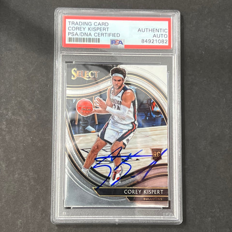 2021 Panini Chronicles Select Draft Day #283 COREY KISPERT Signed Card AUTO PSA Slabbed Gonzaga / Wizards