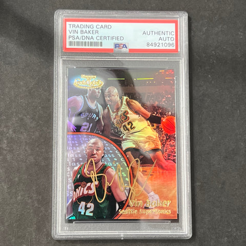 2000-01 Topps #57 Vin Baker Signed Card AUTO PSA/DNA Slabbed Supersonics