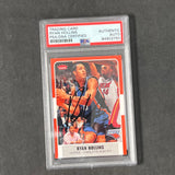 2006 Fleer #73 Ryan Hollins Signed Card AUTO PSA Slabbed RC Bobcats