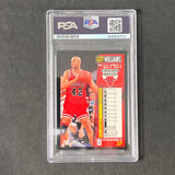 1994-95 Fleer #37 Scott Williams Signed Card AUTO PSA Slabbed Bulls