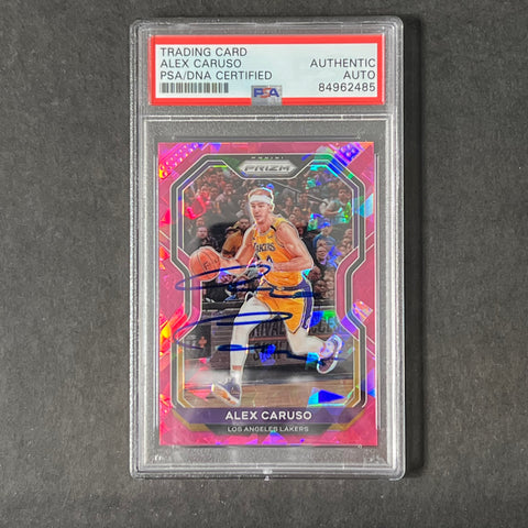 2020-21 Panini Prizm #10 Alex Caruso Signed Card AUTO PSA Slabbed Lakers