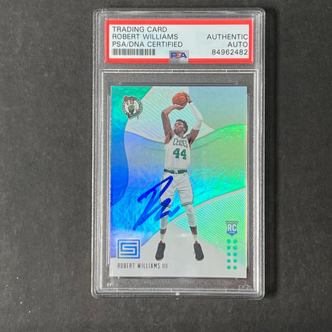 2018-19 Panini Status #111 Robert Williams Signed Card PSA Slabbed Celtics