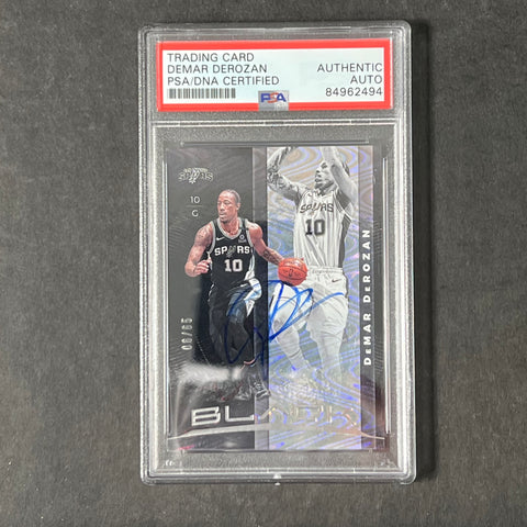 2019-2020 Panini Black #56 Demar DeRozan Signed AUTO PSA Slabbed Spurs