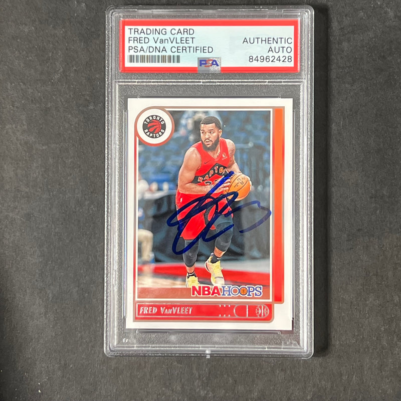 2021-22 Panini Hoops #69 Fred VanVleet Signed Card AUTO PSA Slabbed Raptors