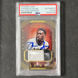 2015-16 Panini Luxe #17 Thaddeus Young Signed Card AUTO PSA Slabbed Nets