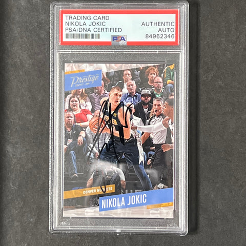 2017-18 Panini Prestige #86 NIKOLA JOKIC Signed AUTO PSA Slabbed Nuggets