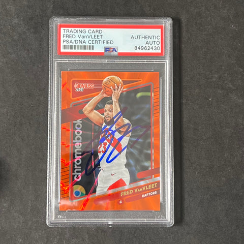 2021 Panini Donruss #38 Fred VanVleet Signed Card AUTO PSA Slabbed Raptors