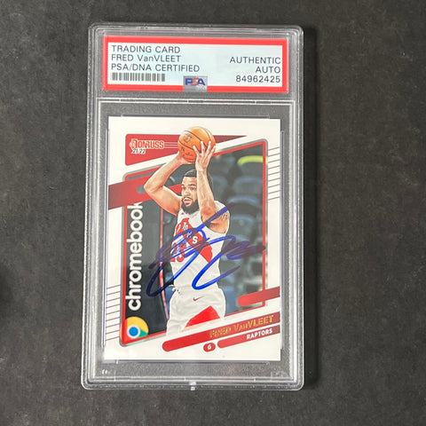 2021-22 Panini Donruss #38 Fred VanVleet Signed Card AUTO PSA Slabbed Raptors