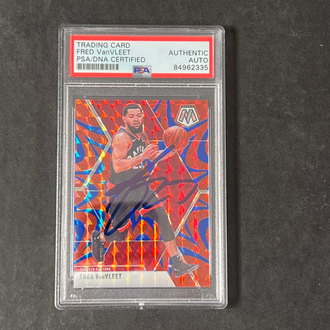 2019-20 Panini Mosaic #9 Fred VanVleet Signed Card AUTO PSA Slabbed Raptors