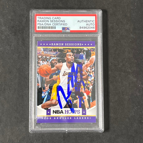 2012-13 NBA Hoops #196 Ramon Sessions Signed AUTO PSA Slabbed Lakers