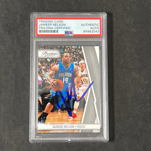 2010 Panini America #86 Jameer Nelson Signed Card AUTO PSA Slabbed Magic