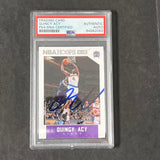 2015-16 Panini NBA Hoops #77 Quincy Acy Signed Card AUTO PSA Slabbed Kings