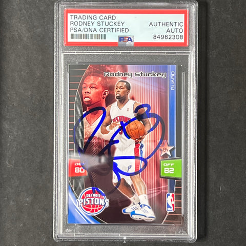 2009 Panini Rodney Stuckey Signed Card AUTO PSA Slabbed Pistons