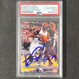 2006-07 NBA Fleer Ultra #77 Bobby Jackson Signed Card AUTO PSA Slabbed Grizzlies