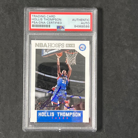 2015-16 NBA Hoops #171 Hollis Thompson Signed AUTO PSA Slabbed 76ers