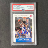 2015-16 NBA Hoops #153 Jodie Meeks Signed Card AUTO PSA Slabbed Pistons