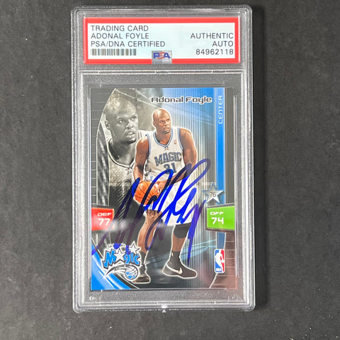 2008-09 Panini Adrenalyn XL Adonal Foyle Signed Card AUTO PSA Slabbed Magic