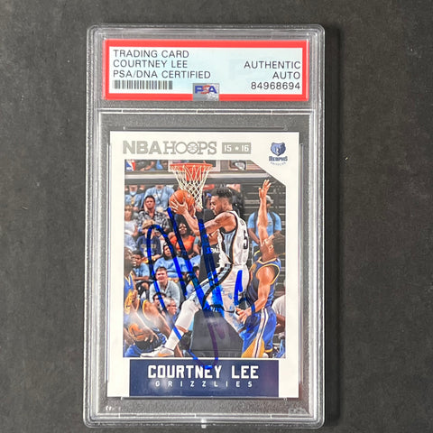 2015-16  Panini Hoops #217 Courtney Lee Signed Card AUTO PSA Slabbed Grizzlies