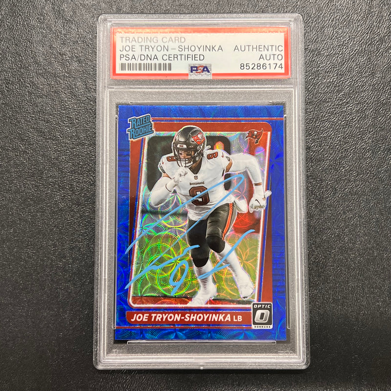 2021 Panini Donruss Optic #255 Joe Tryon-Shoyinka Signed Card AUTO PSA Slabbed Bucs RC