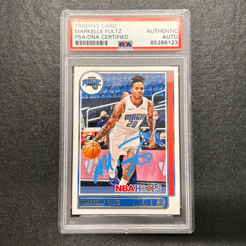 2021-22 Panini Hoops #32 MARKELLE FULTZ Signed Card AUTO PSA Slabbed Magic