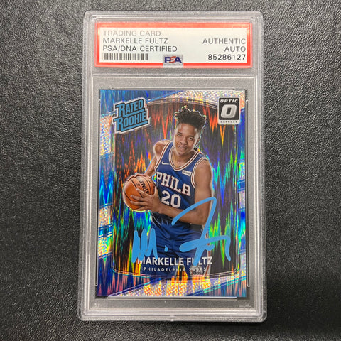 2017-18 Panini Donruss Optic #200 MARKELLE FULTZ Signed Card AUTO PSA Slabbed Sixers